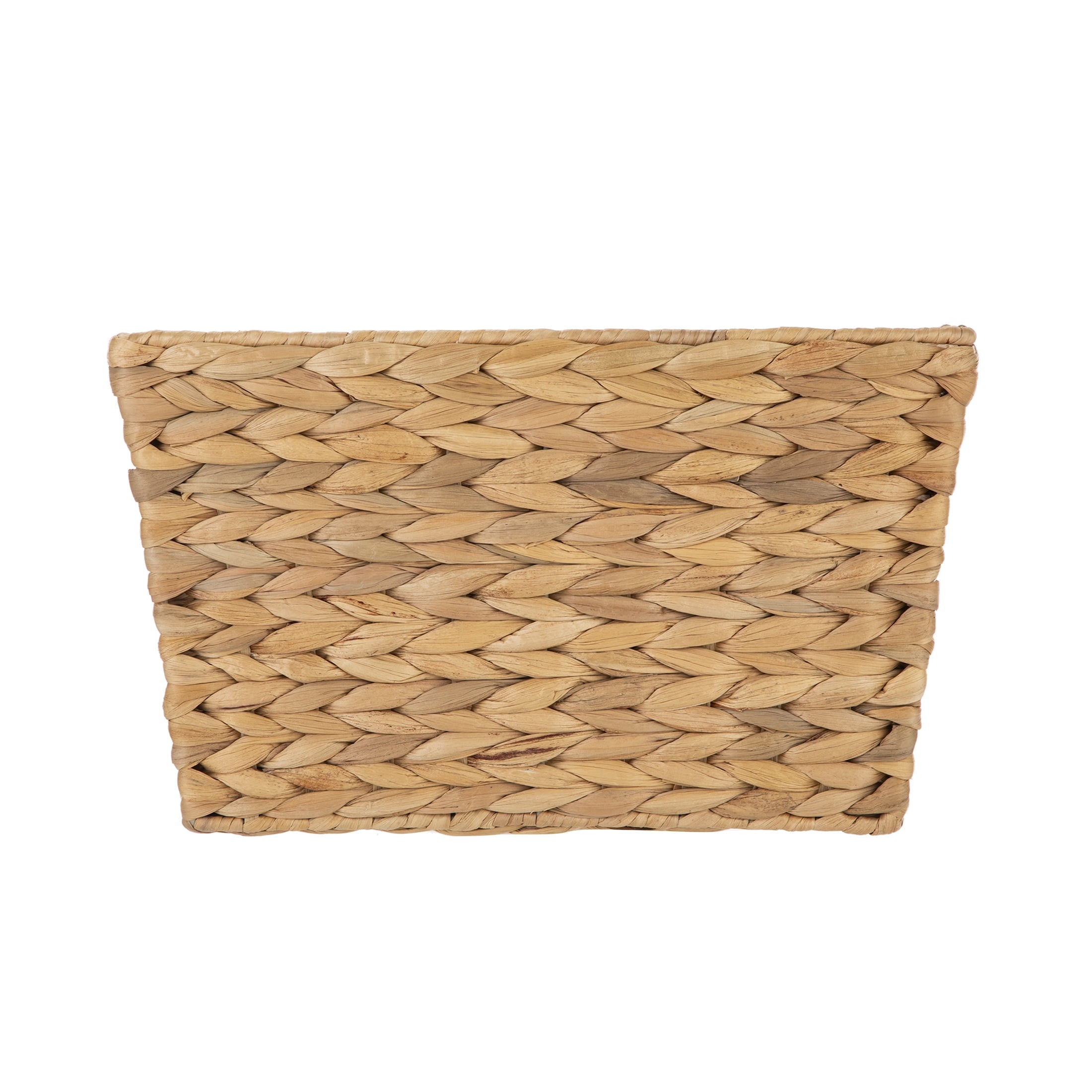 (2 pack) Better Homes & Gardens Large Water Hyacinth Decorative Storage Basket with Handles, 14 in x 11 in x 8.5 in