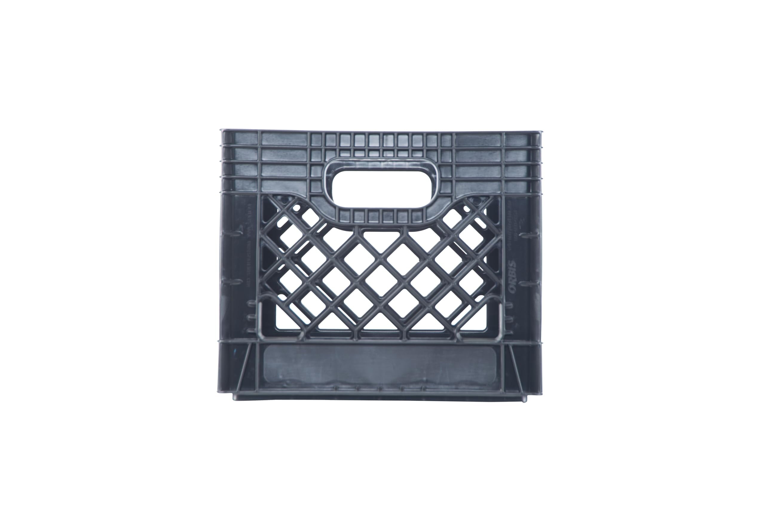 Hudson Exchange 13 x 13 x 11" (16 Quart, 4 Pack) Mesh Commercial Grade Milk Crate Handled Storage Container Tote, Black